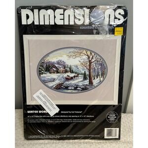 Dimensions Winter Wonderland Counted Cross Stitch Kit 3785 Carl Valente 1995 New